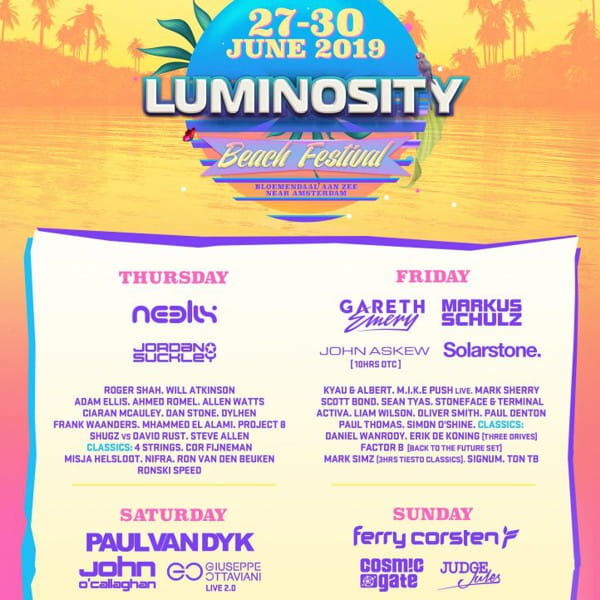 Luminosity Beach Festival 2019 @ Beachclub Fuel, Bloemendaal aan Zee