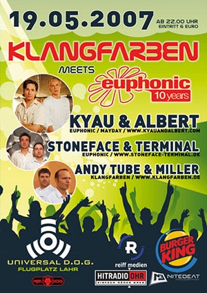 Klangfarben meets Euphonic: Kyau & Albert, Stoneface & Terminal @ Universal D.O.G., Flugplatz Lahr [Thumbnail]