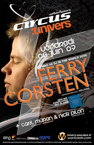 Ferry Corsten @ Circus Afterhours, Montreal [Thumbnail]