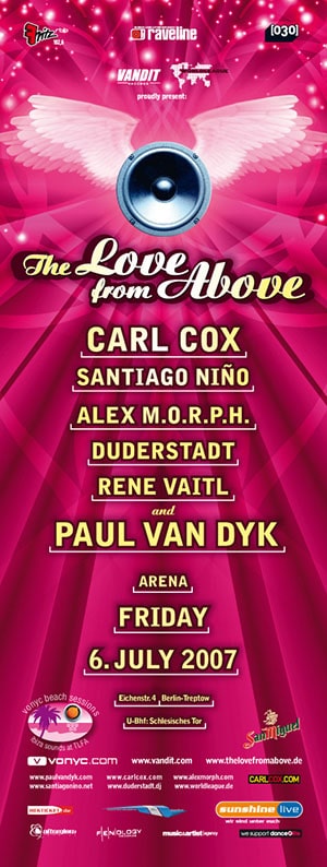 The Love from Above: Carl Cox, Paul van Dyk, Alex M.O.R.P.H. @ Arena, Berlin [Thumbnail]