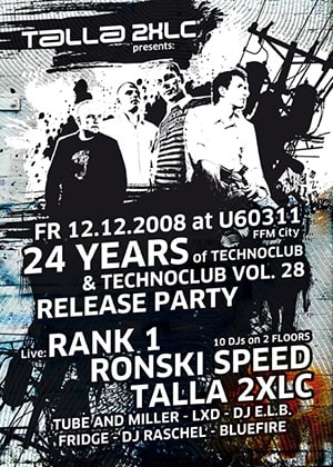 24 Years of Technoclub & Technoclub Vol. 28 Release Party @ U60311, Frankfurt am Main [Thumbnail]