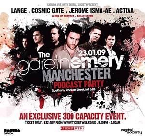 The Gareth Emery Manchester Podcast Party: Gareth Emery, Lange, Cosmic Gate, Jerome Isma-Ae, Activa @ Spektrum, Manchester [Thumbnail]