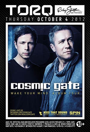 Cosmic Gate @ Ruby Skye, San Francisco [Thumbnail]