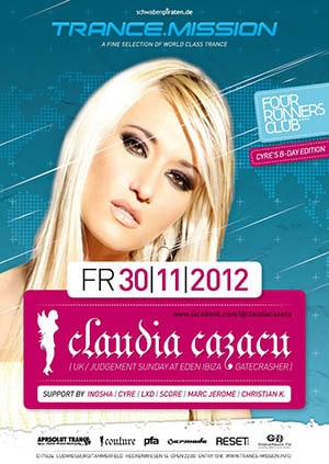 Trance.Mission: Claudia Cazacu @ Four Runners Club, Ludwigsburg [Thumbnail]