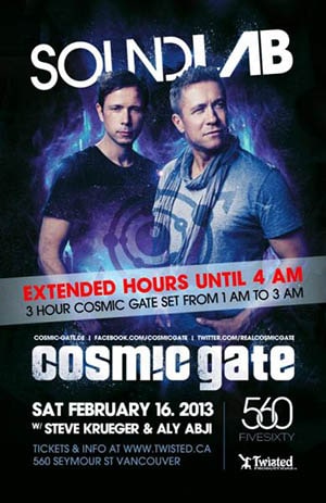 Soundlab: Cosmic Gate @ Fivesixty, Vancouver [Thumbnail]