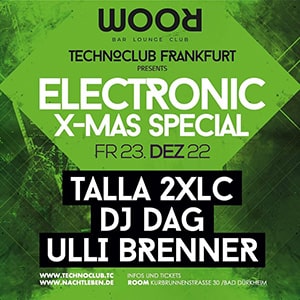 Electronic X-Mas Special: Talla 2XLC, DJ Dag, Ulli Brenner @ Room, Bad Dürkheim [Thumbnail]