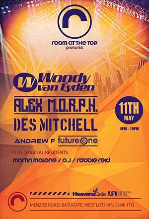Woody van Eyden, Alex M.O.R.P.H., Des Mitchell @ Room at the Top, Bathgate [Thumbnail]