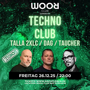 Technoclub: Talla 2XLC, DJ Dag, Taucher @ Room, Bad Dürkheim [Thumbnail]